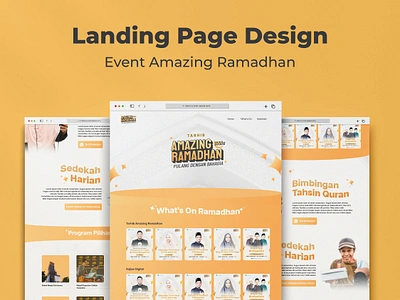 Landing Page Design - Amazing Ramadhan app app design design graphic design landing page ui ux