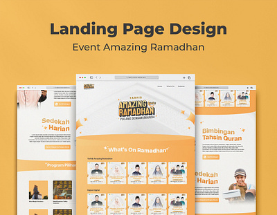 Landing Page Design - Amazing Ramadhan app app design design graphic design landing page ui ux