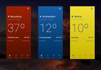 Minimal Weather Layout app daily ui design mobile mobile app design ui ui design weather weather app design