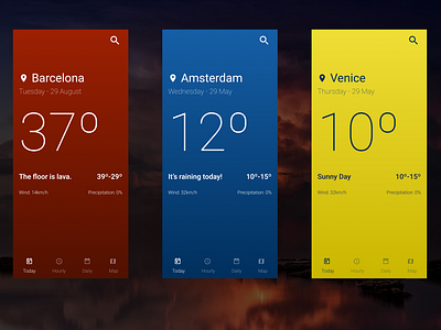 Minimal Weather Layout app daily ui design mobile mobile app design ui ui design weather weather app design