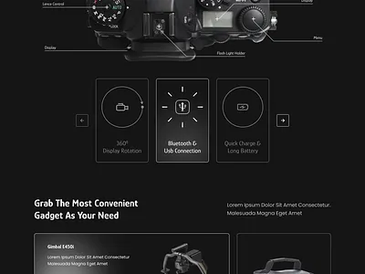 Landing page design for DSLR camera branding camera landing page uiux design creative uiux design design dlsr web user experience design dslr landing page dslr web desigm dslr website landing page landing page design landing page design ui responsive design uiux uiux design web design web uiux webdesign websiteuiux