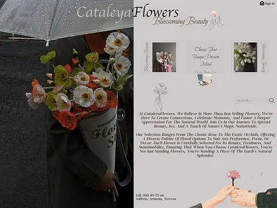 CataleyaFlowers animation branding ui