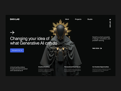 DAN - Generative AI Website Design branding design figma illustration logo typography ui ui design ux