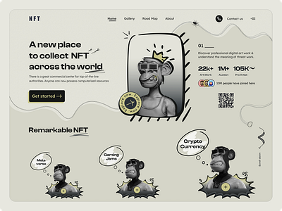 NFT Market place art behance branding creative crypto dailyui dark dribbble dribbbleinspiration dribblegiveaway graphic design herosection landingpage nft project treand ui uidesign ux webdesign