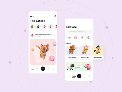 Pet Adoption App 3d branding design graphic design landing page ui uiux ux web design