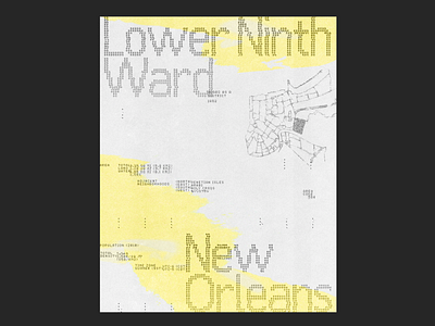 Lower Ninth Ward New Orleans Poster graphic design minimalism poster