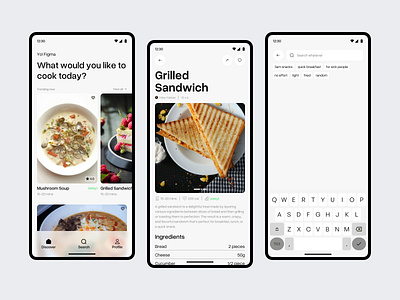 Quzine - Recipe App app cookbook recipie ui