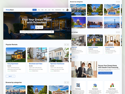 Modern Real Estate Landing Page Design realestate ui webdesign