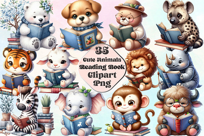 Cute Animals Reading Book Bundle teach