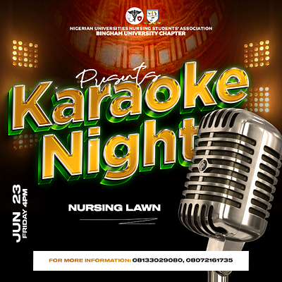 Karaoke Night Flyer Design - Bingham Uni. branding graphic design