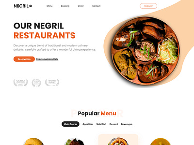 NEGRIL - WEB DESIGN design logiks designlogiks.com food website restaurants top restaunrant website top web design agency ui web design agency webdesign