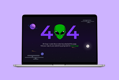 404 Error page 404 404 error page alien design error error page not found not found page planet planet theme space ui ui ux uiux webdesign
