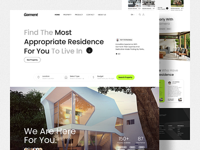 Real Estate - Landing Page design landing page mobile version ui ux uxui design