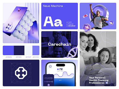Carechain - Biotech solution 3d 3d design ai artificial inteligence biotech blockchain branding crypto design graphic design healtcare health illustration logo ui web3
