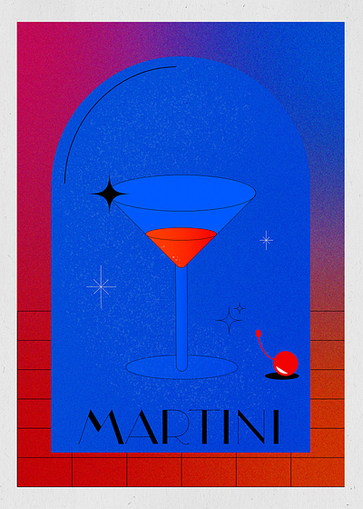 Martini cocktail alcohol cocktail design drink grain graphic design happy hour illustration martini typography vector vector illustration