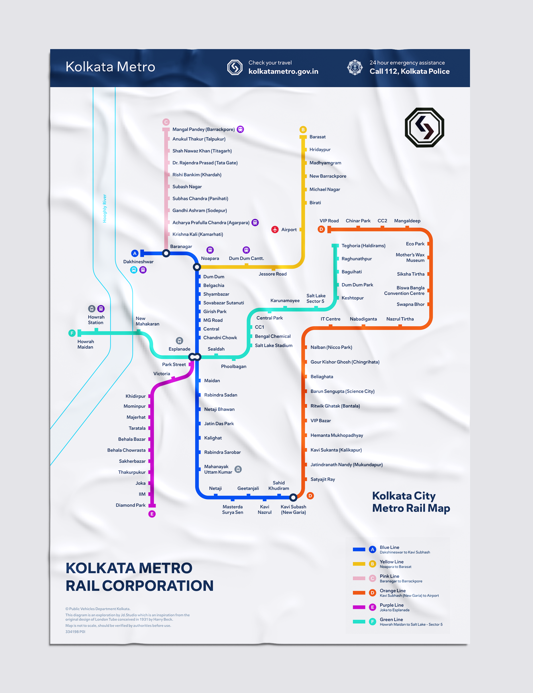Kolkata New Metro Map india map india metro kolkata kolkata city kolkata map kolkata metro kolkata rail london transport london tube map map design map ui metro map metro rail metro trains minimal poster minimalist map poster trains map transport for london tube map