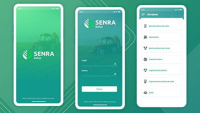 Senra - App de Supervisão de Propriedade Rural mobile ui ux