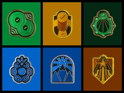 3D achievement badges achievement achievements app achievements badge badges branding bronze badge champ gamification gold badge habit icon design medal rank rewards rookie silver badge streak trophies trophy