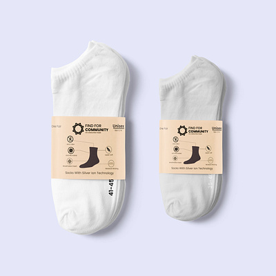 Find for community ।। Sock Label Design graphic design hang tag packaging packaging design sock sock label sock label design sock tag socks