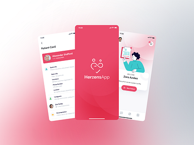 HerzensApp - Find the ideal care animation design minimal mobile ui