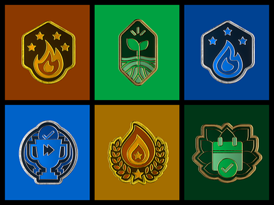 3D achievement badges 3d badges achievement achievement badge app badge badge design badge set badges bronze challenge gamification gamification badges gold icon design medal reward silver success trophy victory winner