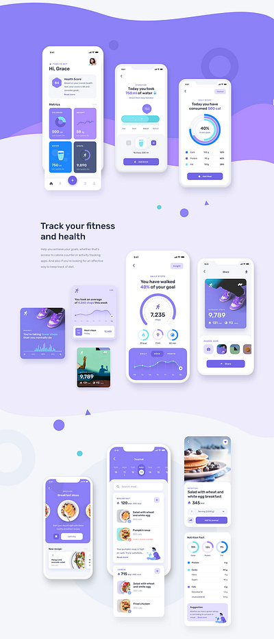 Fitness App design figma fitness health mobile app ui ux