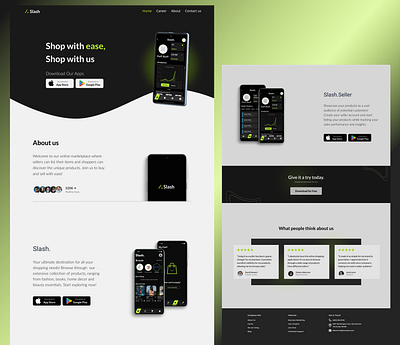 Slash - SASS Landing Page design home page landing page mobile application mobile design sass sass landing page slash ui uiux web design web page website