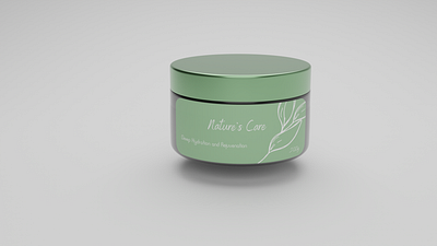 Natural face cream jar 3d 3d modeling graphic design project