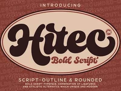 Hitec JM Script 3d branding brush script calligraphy display displayfont font graphic design logo logotype modern calligraphy modern serif retro serif sans serif ui