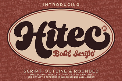 Hitec JM Script 3d branding brush script calligraphy display displayfont font graphic design logo logotype modern calligraphy modern serif retro serif sans serif ui