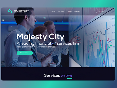 Majesty City Financial Brokerage Landing Page design figma ui ux web