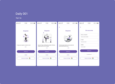 Daily UI - 001 app design ui ux