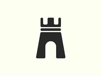 Rock Castle Logo castle chess logo rock shield