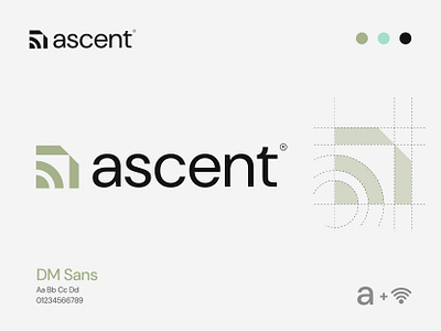 ascent - Broadband Company Logo branding broadband logo connectivity logo creative logo design icon internet logo letter a logo logotype modern logo net logo network logo signal symbol tech logo technology wifi wifi logo wireless