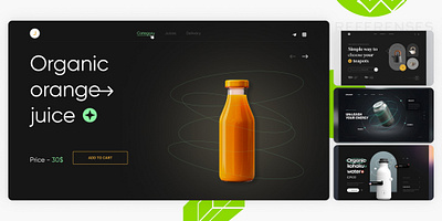 First screen concept for juice concept first screen juice landing ui uiux ux webdesign