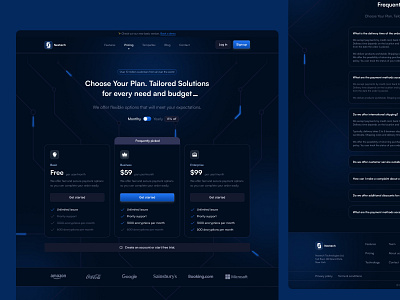 NextTech - Pricing ⚜️ app clean dark dark ui design gradient interface minimalist modern pricing pricing page product design saas simple tech ui ux web web design website