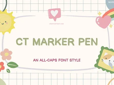 CT Marker Pen Font - Authentic Marker Font creative design font handmade handwriting marker font modern y2k y2k font