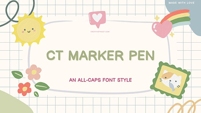 CT Marker Pen Font - Authentic Marker Font creative design font handmade handwriting marker font modern y2k y2k font
