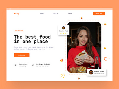 Foody - Fast Food Burger Project design figma ui ux