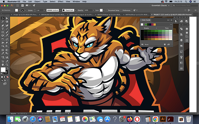 Wildcat Squad Esport Mascot Logo Design cat esport esport logo game design lion mascot logo tiger wildcat