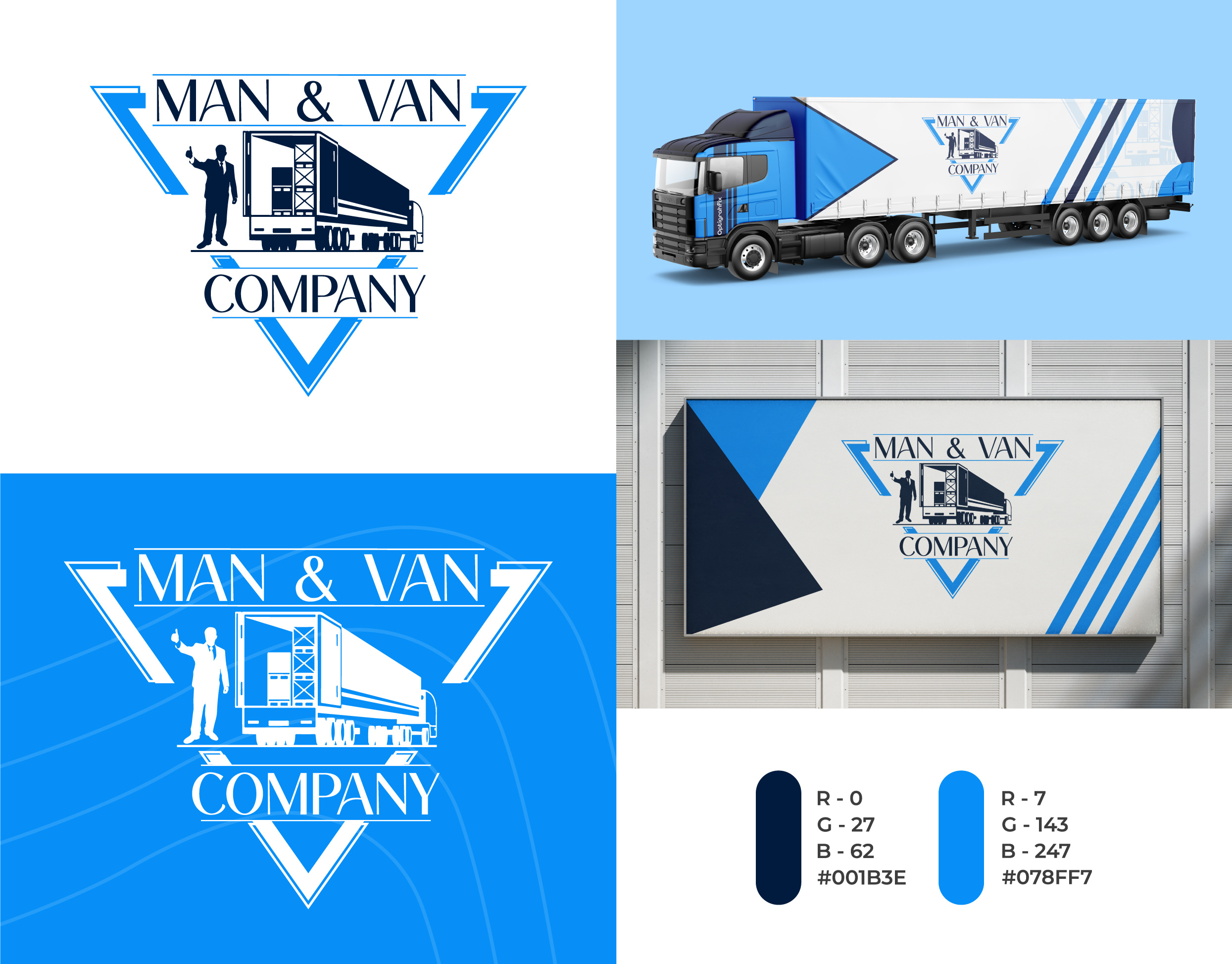 Transport & Delivery logo design 3d mockup billboard design delivery logo delivery truck graphic design logo design mockup design transport transport truck truck logo