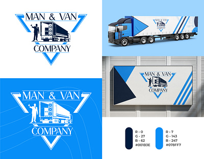 Transport & Delivery logo design 3d mockup billboard design delivery logo delivery truck graphic design logo design mockup design transport transport truck truck logo