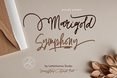 Marigold Symphony Font ending swash