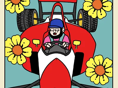 TURU. TRACTION CONTROL. branding cartoon cartoon poster cute cartoon design formula 1 graffiti graphic design illustration poster racing cars turu turu always