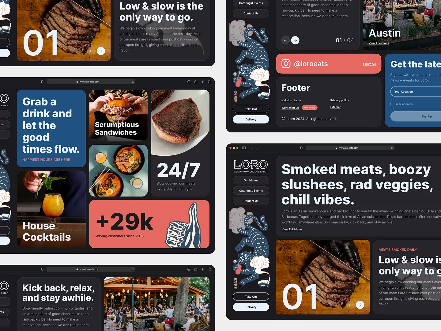 Innovative Cooking Website Design for Loro Asian Smokehouse