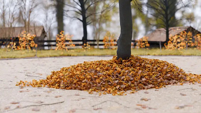 Oak Leaf Pile 3D Model