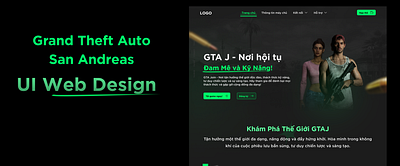 Grand Theft Auto San Andreas (SA-MP Server) Landing Page Ui Des graphic design landing page ui uiux web design