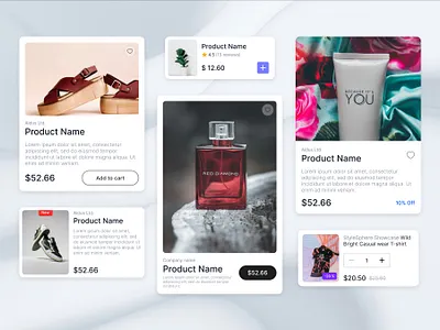 Card Collection - 1 card collection card items cards cart e commerce figma freebies just an idea list item mobile app product product listing simple ui ui web app website