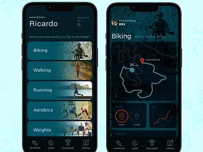 Fitness App Concept design mobile app ui ux