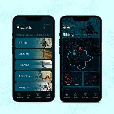 Fitness App Concept design mobile app ui ux